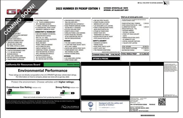 2022 GMC HUMMER EV Edition 1