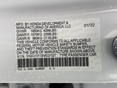 2022 Honda Accord Sedan LX