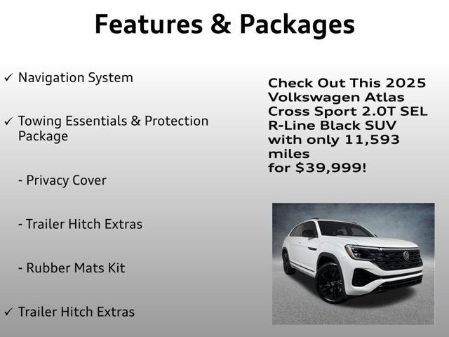 2025 Volkswagen Atlas Cross Sport 2.0T SEL R-Line Black