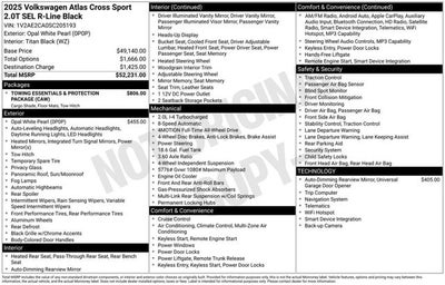 2025 Volkswagen Atlas Cross Sport 2.0T SEL R-Line Black