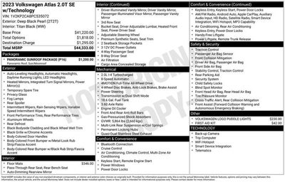 2023 Volkswagen Atlas 2.0T SE w/Technology