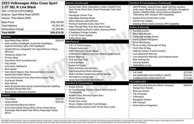 2023 Volkswagen Atlas Cross Sport 2.0T SEL R-Line Black