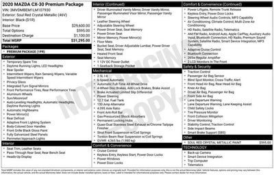 2020 Mazda Mazda CX-30 Premium Package