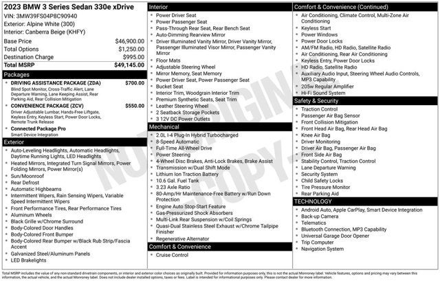 2023 BMW 3 Series 330e xDrive