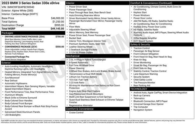 2023 BMW 3 Series 330e xDrive
