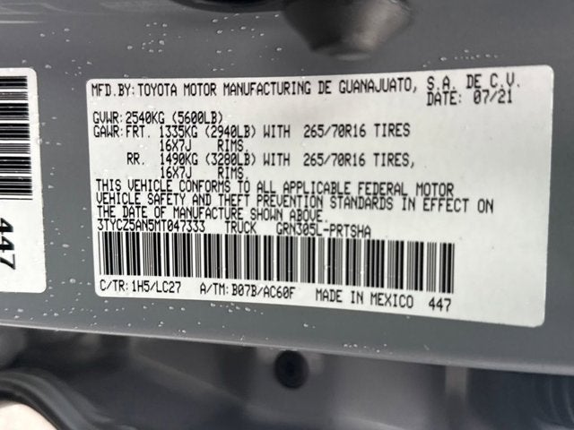 2021 Toyota Tacoma 4WD TRD Off Road