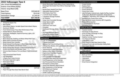 2022 Volkswagen Taos S