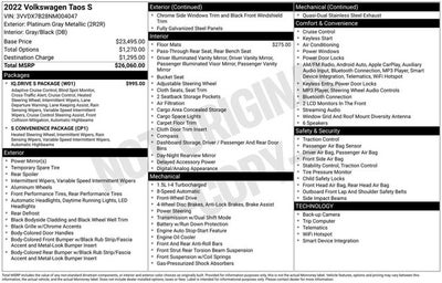 2022 Volkswagen Taos S