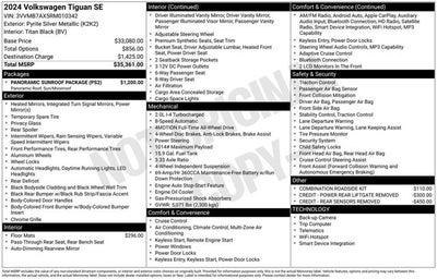 2024 Volkswagen Tiguan SE