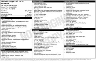 2015 Volkswagen Golf TDI SEL 4-Door