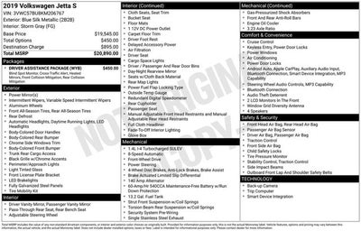 2019 Volkswagen Jetta 1.4T S