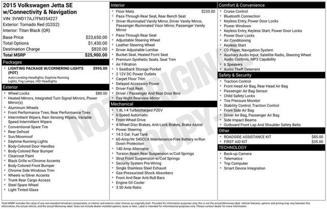 2015 Volkswagen Jetta 1.8T SE