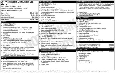 2019 Volkswagen Golf Alltrack SEL