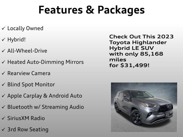 2023 Toyota Highlander Hybrid LE