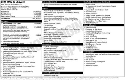 2025 BMW X7 xDrive40i