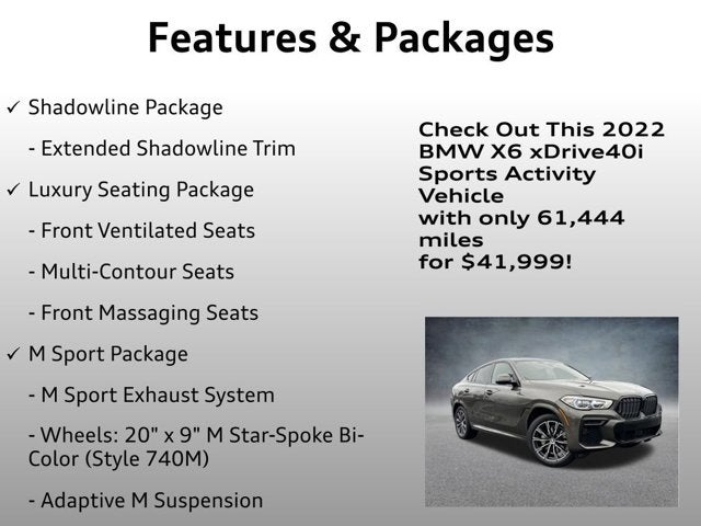 2022 BMW X6 xDrive40i