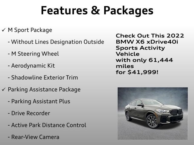 2022 BMW X6 xDrive40i