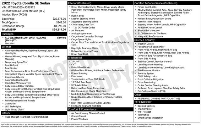 2022 Toyota Corolla SE