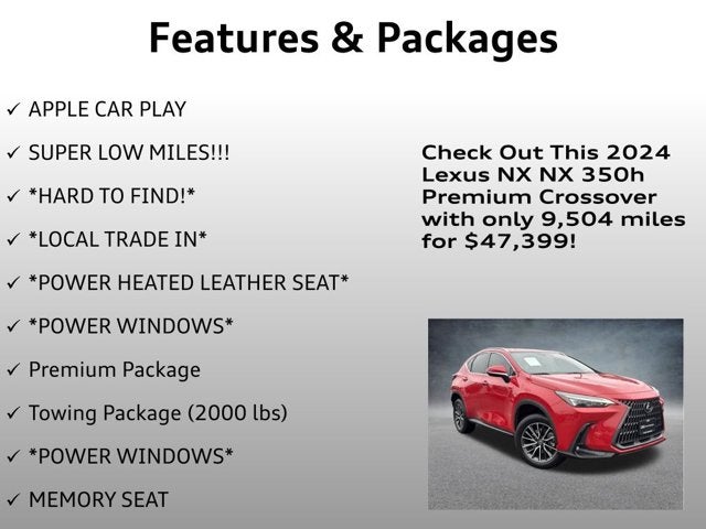 2024 Lexus NX NX 350h Premium