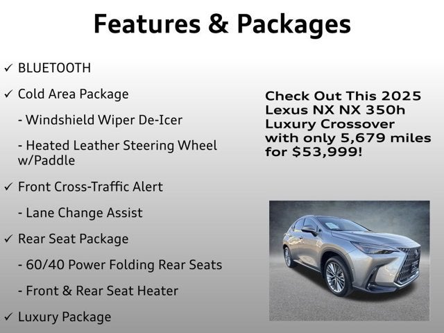 2025 Lexus NX NX 350h Luxury