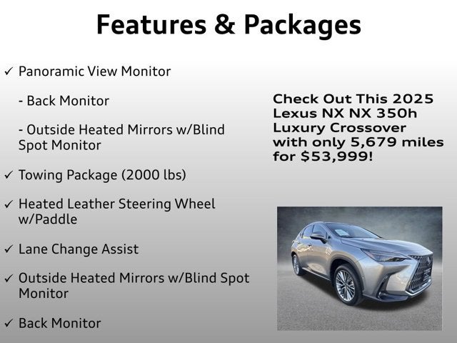 2025 Lexus NX NX 350h Luxury