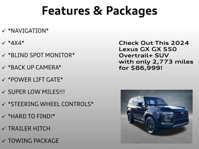 2024 Lexus GX 550 Overtrail+