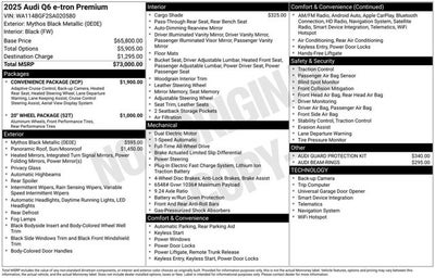 2025 Audi Q6 e-tron Premium