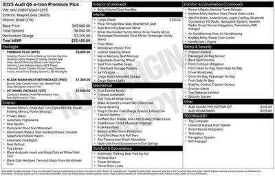 2025 Audi Q6 e-tron Premium Plus