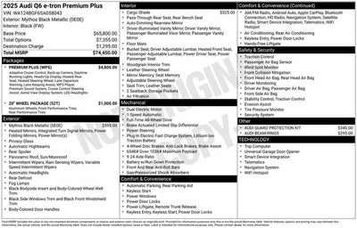 2025 Audi Q6 e-tron Premium Plus