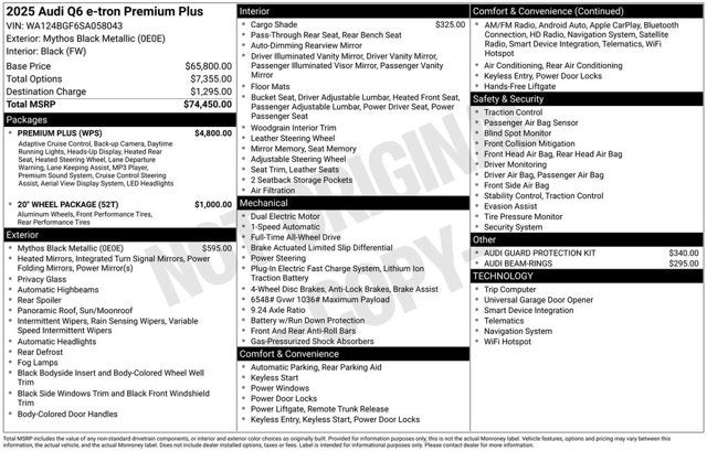 2025 Audi Q6 e-tron Premium Plus