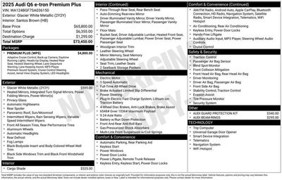 2025 Audi Q6 e-tron Premium Plus