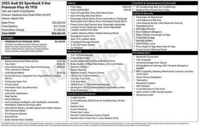 2025 Audi Q5 Sportback S line Premium Plus