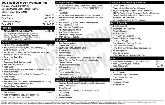 2024 Audi Q8 e-tron Premium Plus