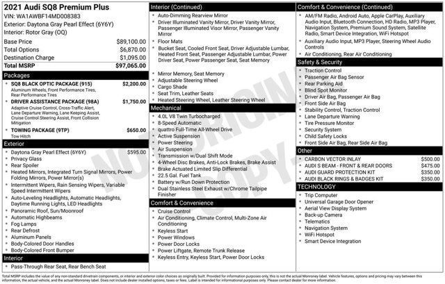 2021 Audi SQ8 Premium Plus