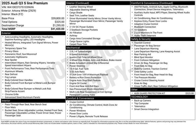 2025 Audi Q3 S line Premium
