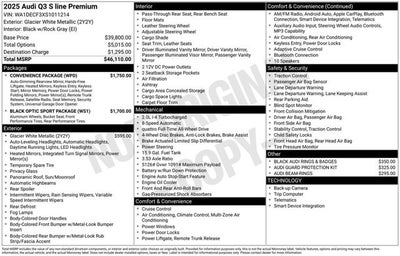 2025 Audi Q3 S line Premium