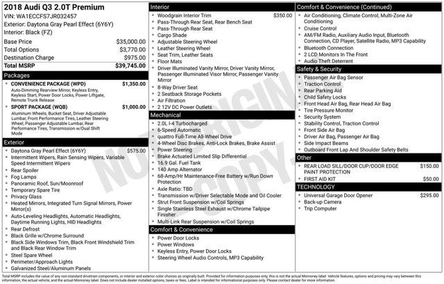 2018 Audi Q3 2.0T Premium