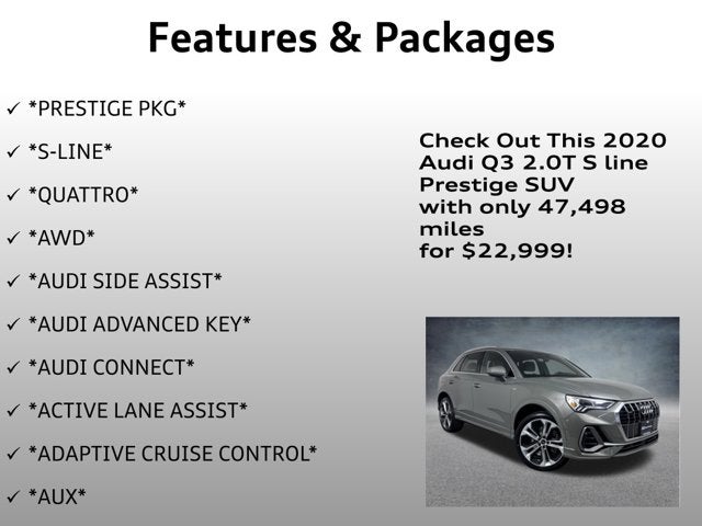 2020 Audi Q3 S line Prestige