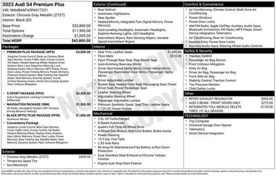 2023 Audi S4 Sedan Premium Plus