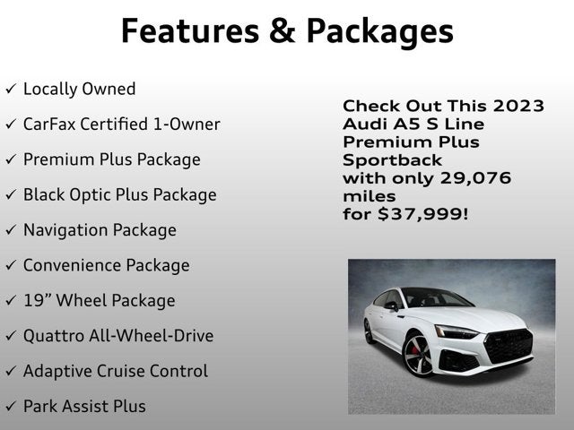 2023 Audi A5 Sportback S line Premium Plus