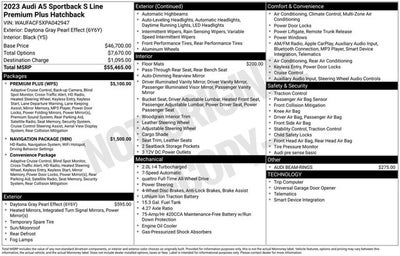 2023 Audi A5 Sportback S line Premium Plus