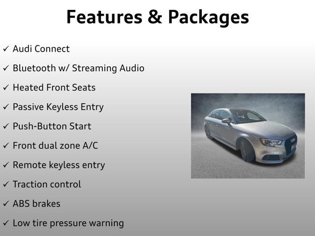 2018 Audi A3 Sedan 2.0T Premium Plus