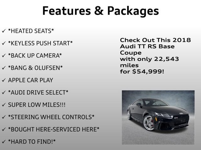 2018 Audi TT RS 2.5T