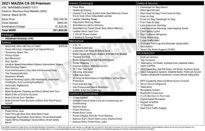 2021 Mazda Mazda CX-30 Premium