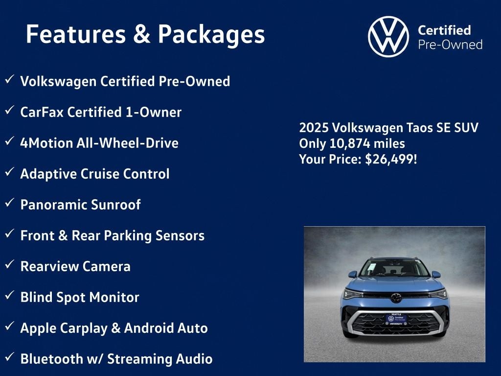 2025 Volkswagen Taos 1.5T SE