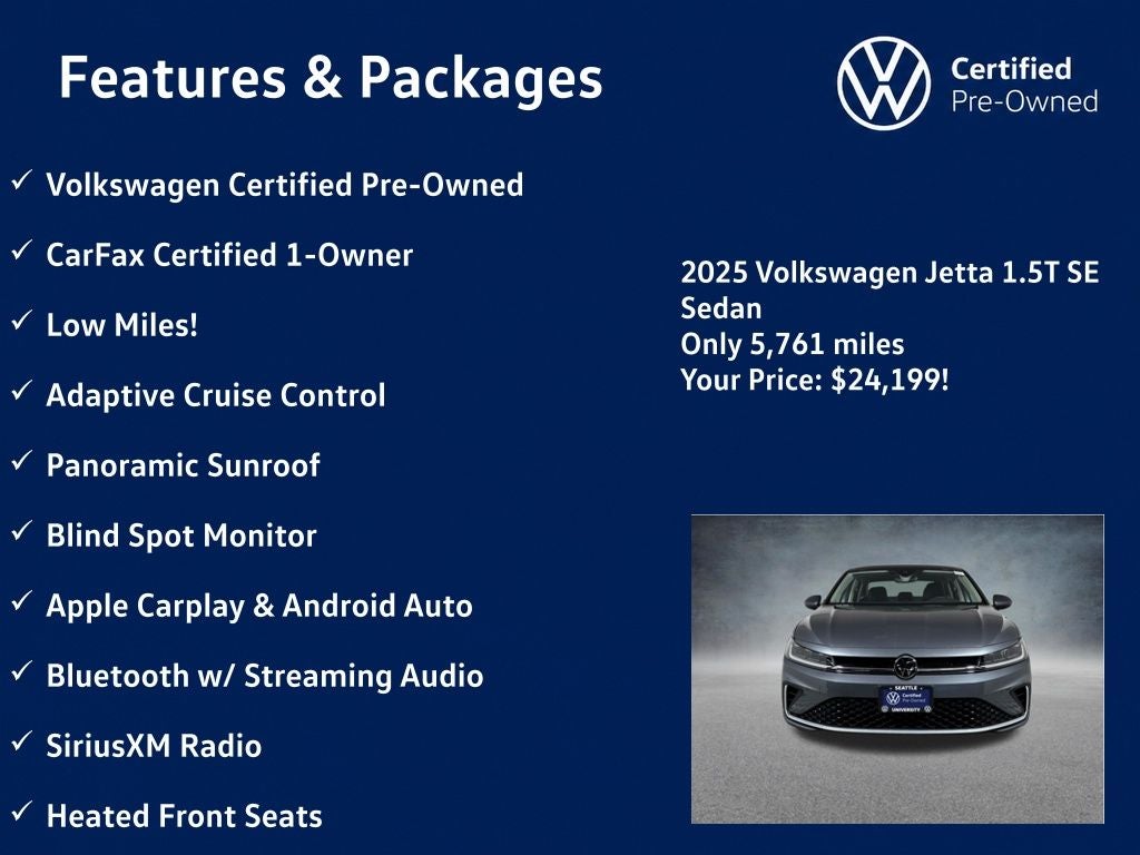 2025 Volkswagen Jetta 1.5T SE
