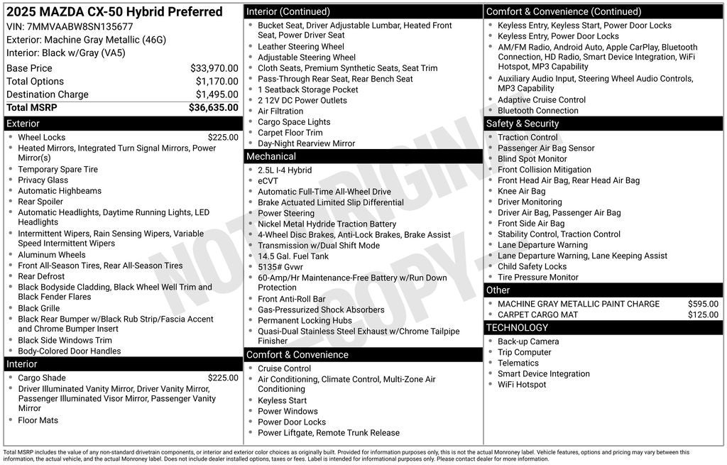 2025 Mazda Mazda CX-50 Hybrid Preferred
