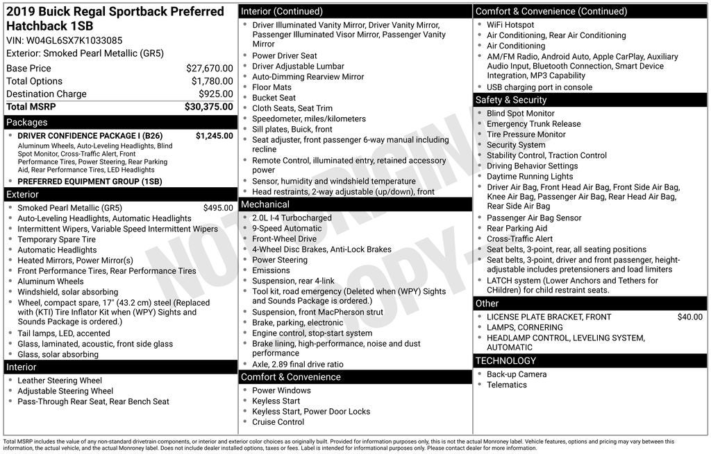 2019 Buick Regal Preferred