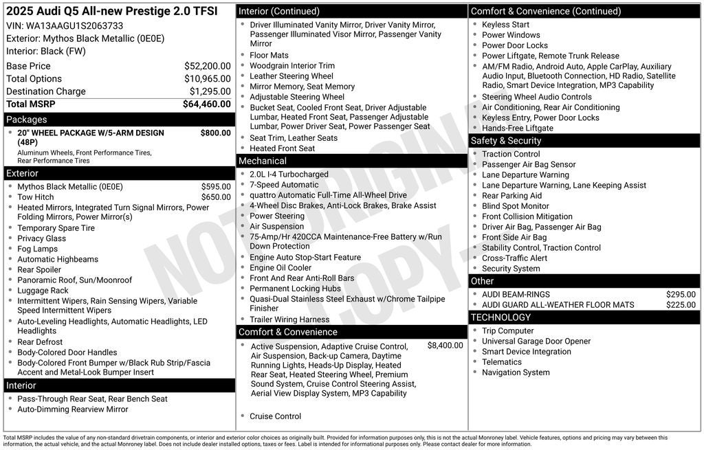 2025 Audi Q5 2.0T Prestige quattro