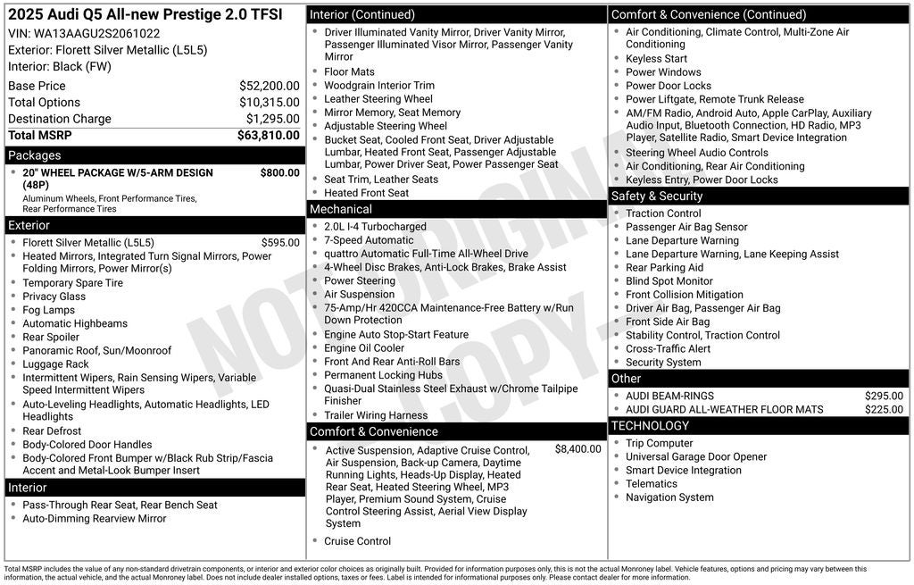 2025 Audi Q5 2.0T Prestige quattro